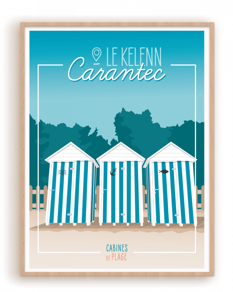 Cabines de plage - La plage du Kelenn à Carantec
