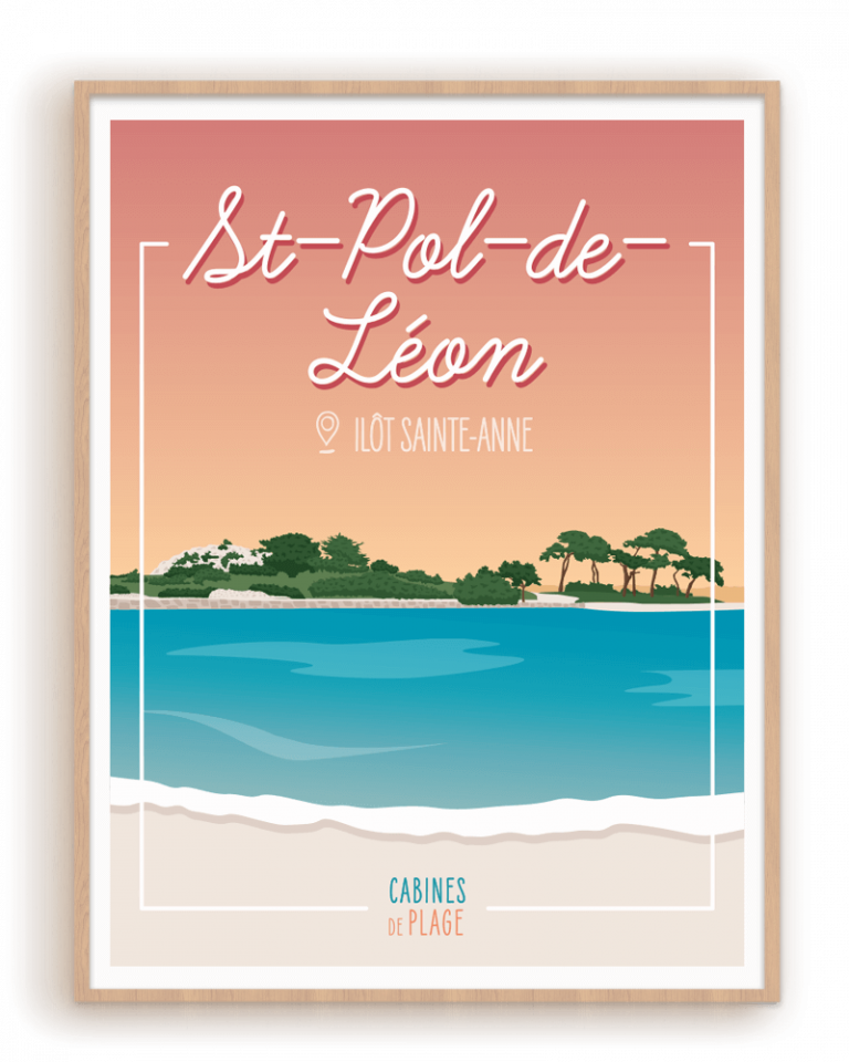 Cabines de plage - L'ilôt Sainte-Anne de Saint-Pol de Léon