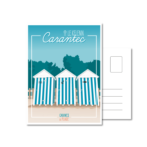 Cabines de plage - Le Kelenn Carantec carte postale
