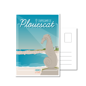 Cabines de plage - Plouescat carte postale